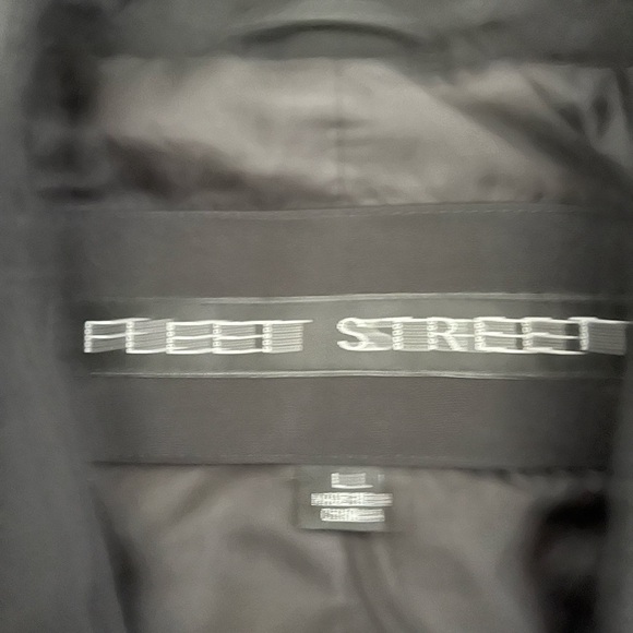 Fleet Street Black Pea Coat size large - Picture 7 of 8